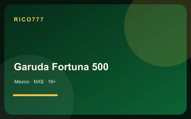 Garuda Fortuna 500 en tonos verde esmeralda y dorado