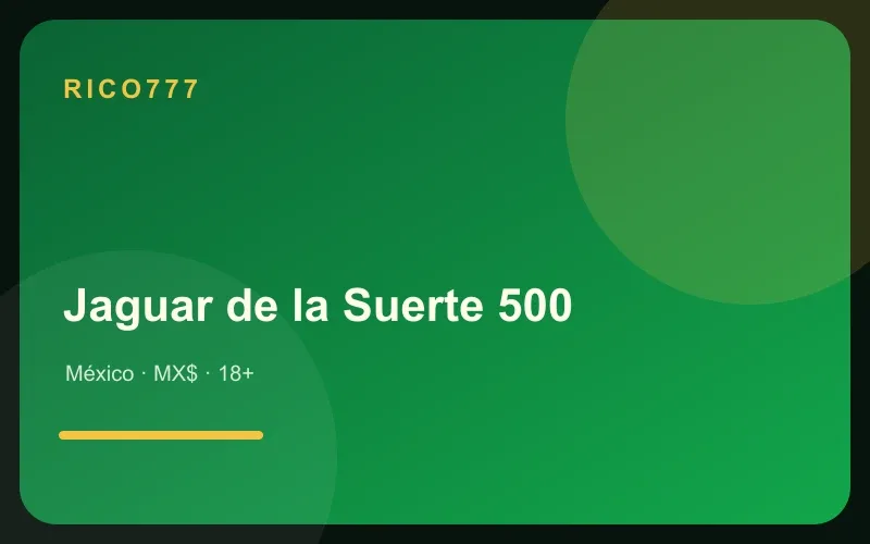 Jaguar de la Suerte 500 en tonos verde esmeralda y dorado